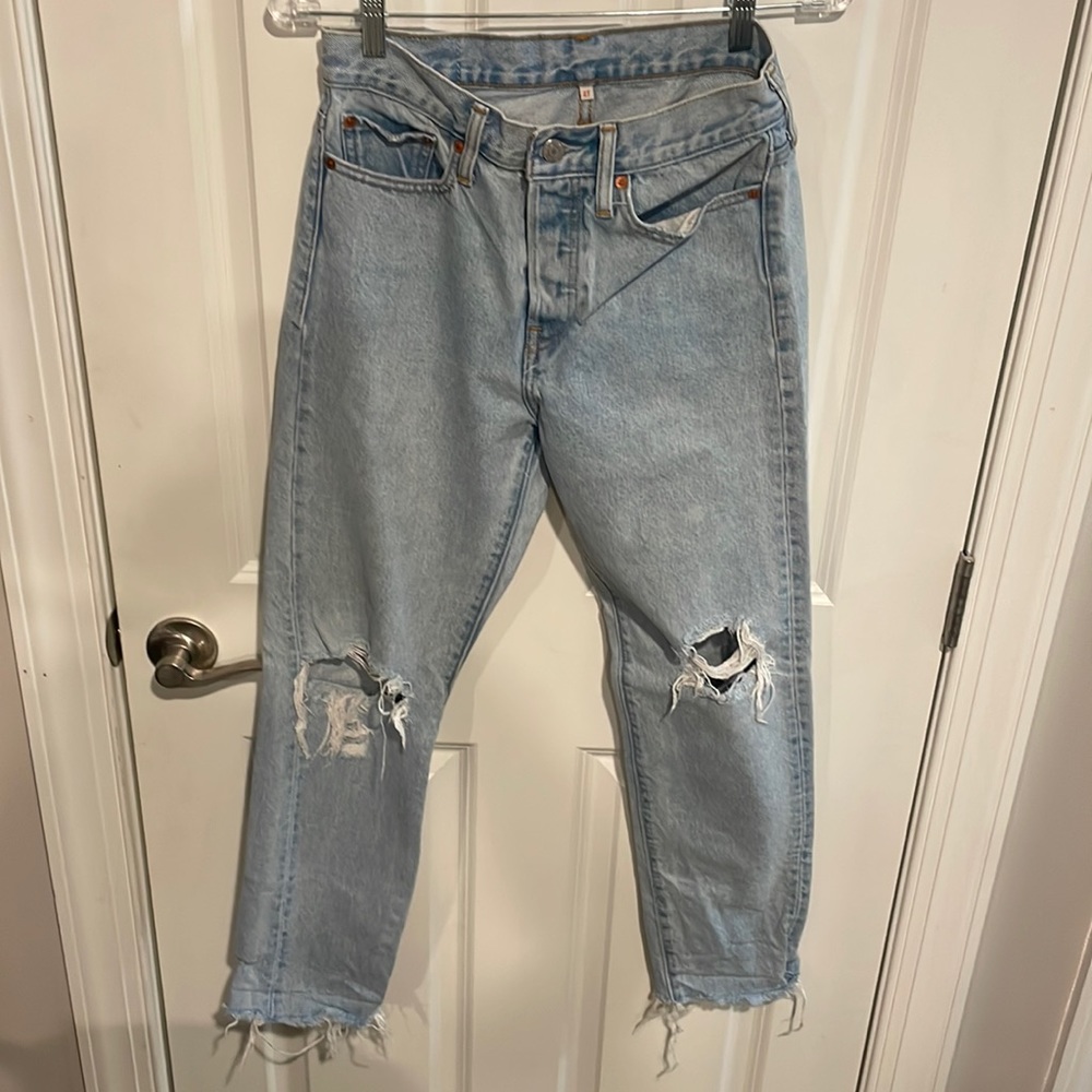 Levi Ripped Straight Leg Jeans